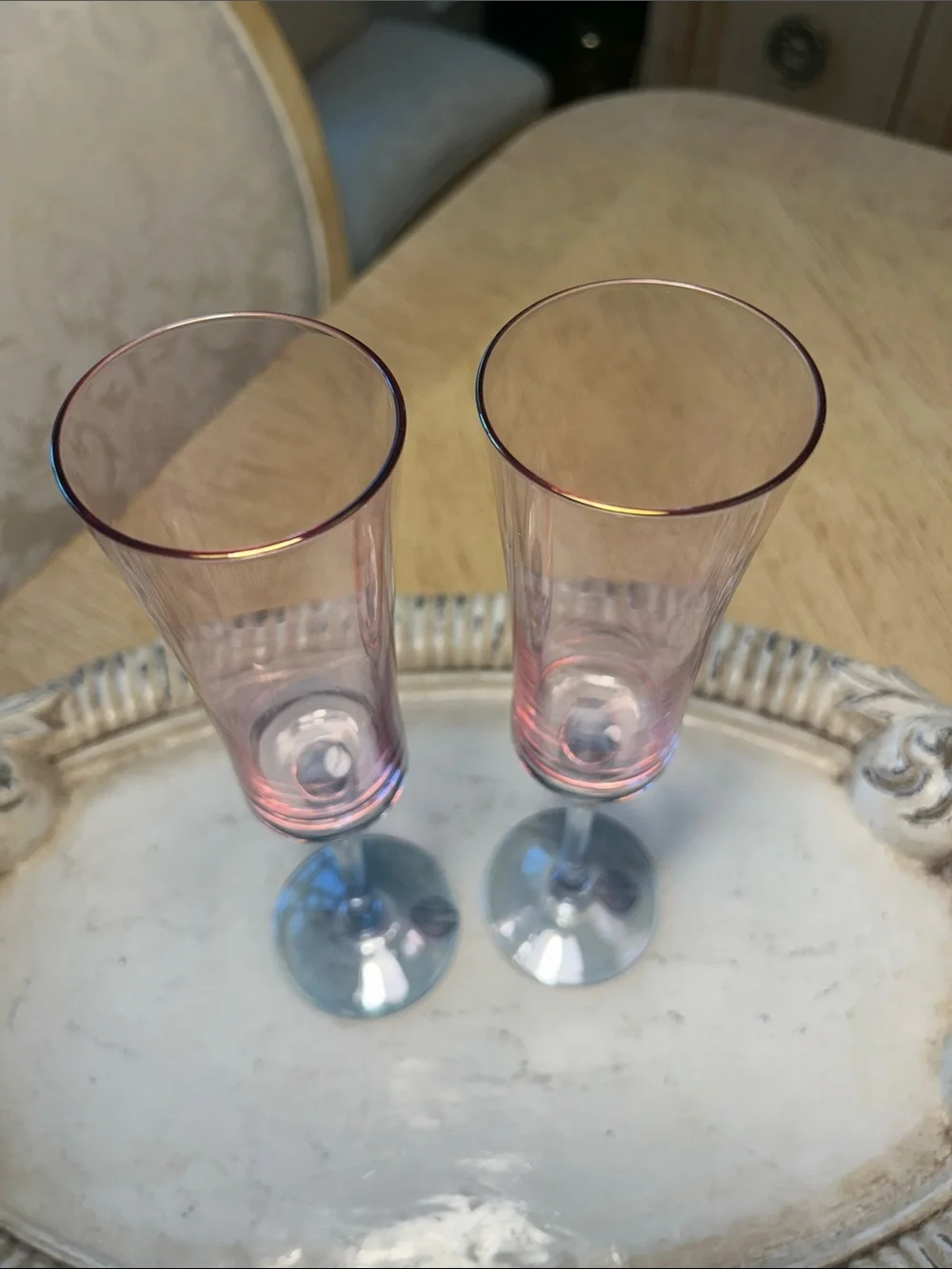 Fabrique a La Main Hand Made Champagne Flutes (2)